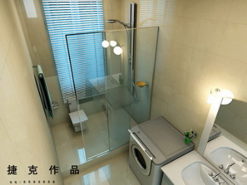 3D model of modern exquisite bathroom