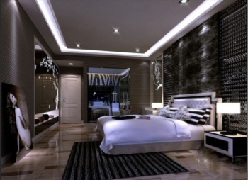 After ultra modern bedroom 3D model