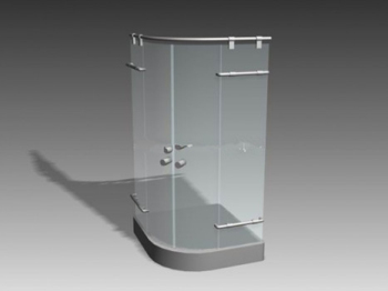 Common shower room 3d model