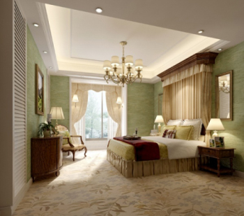 Fresh pastoral style bedroom 3d model