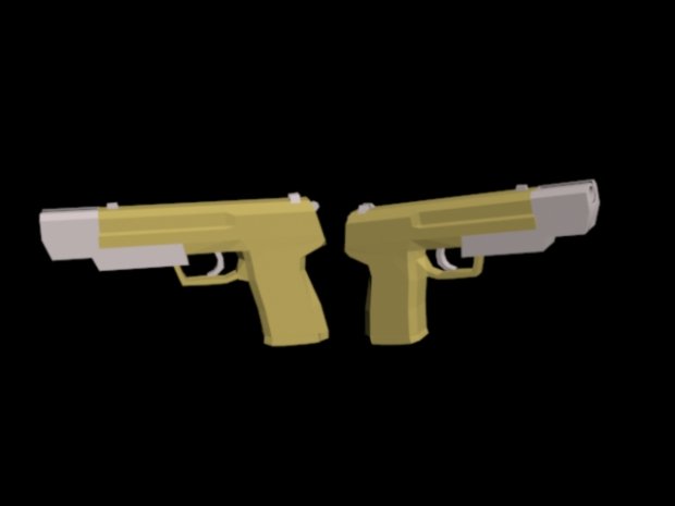 Dual pistol Low-Poly 