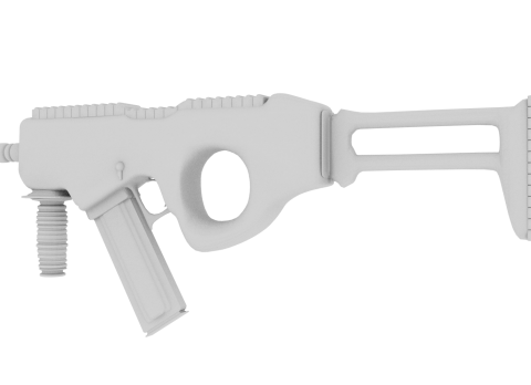 Sci-fi un-textured gun