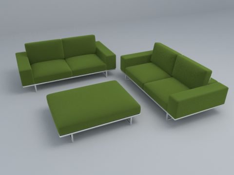 green sofa set
