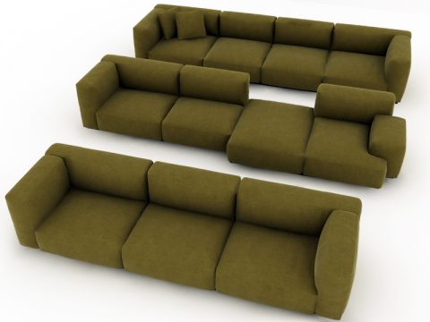 greenish sofa