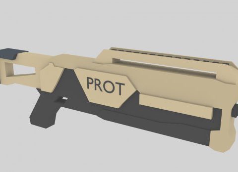 Low poly rifle