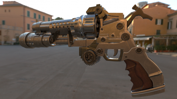 Old revolver gun