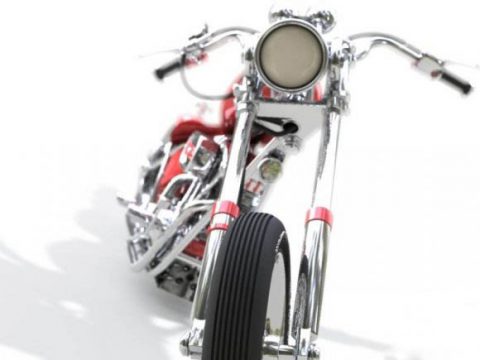 Chopper Bike Harley 3D model