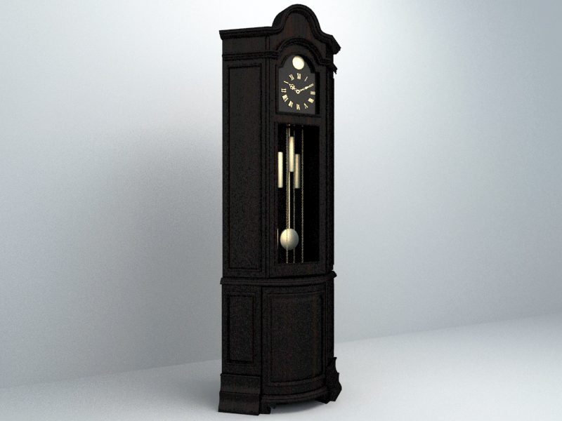 Clock High Cabinet 3d model