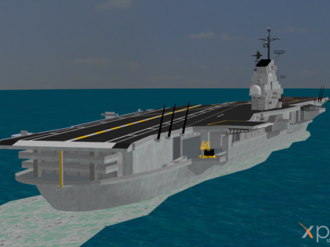 Essex class aircraft carrier 3D model