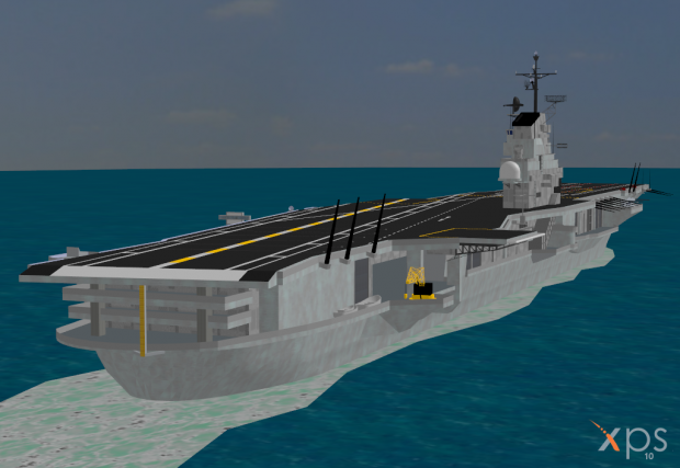 Essex class aircraft carrier  3D model