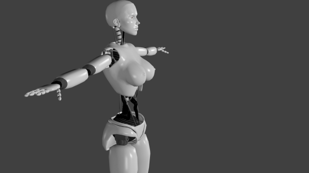 3d models free rigged for blender Free Female  models robot 3D