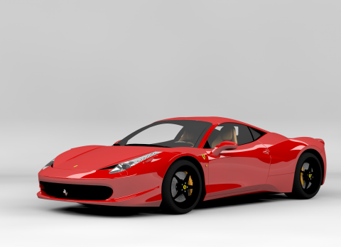 Ferrari 458 Italia textured 3D model