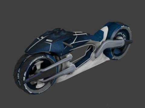 Future Police Bike 3D model