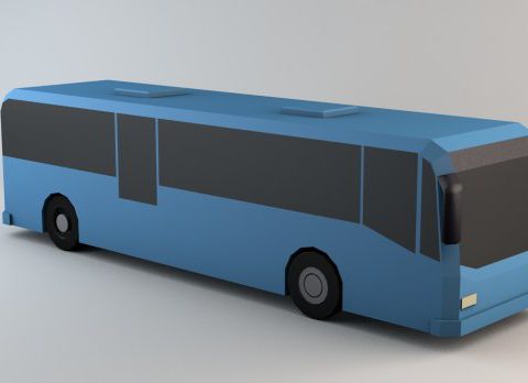 Low Poly Bus 3D model