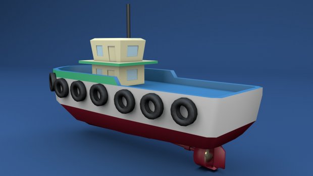 Low Poly Tugboat 