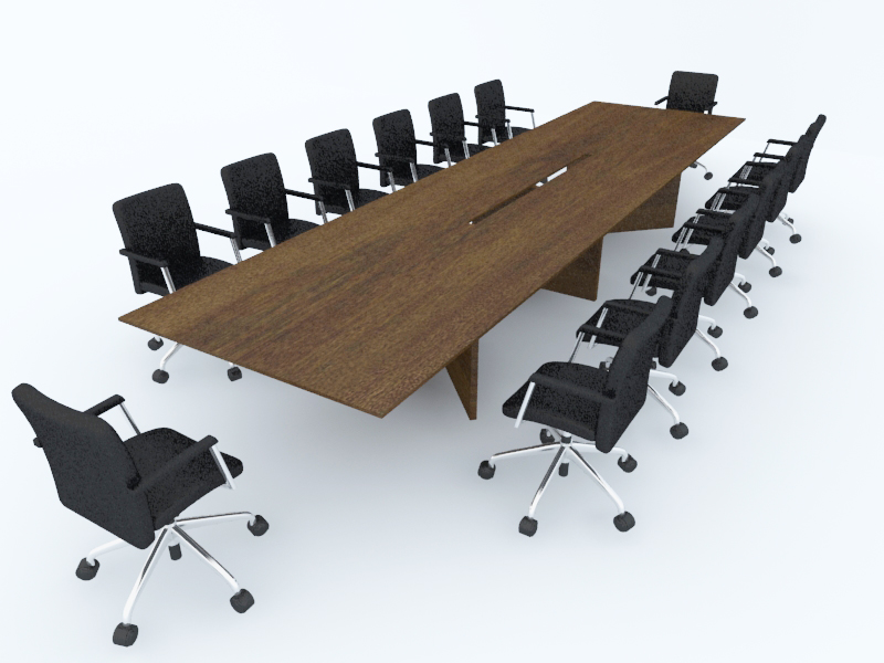 Meeting Table Set 3d model