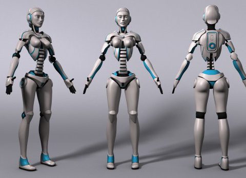 Sci-Fi Female Robot Rig