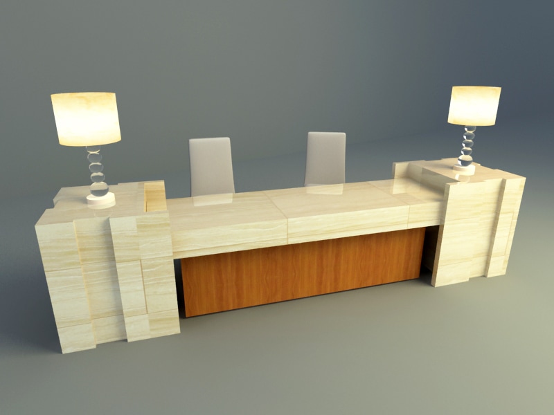 Simple Reception design 3d model