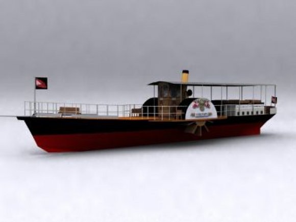 Small Transport Ship Model 3D model