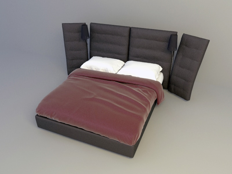 elegant design bed 3d model