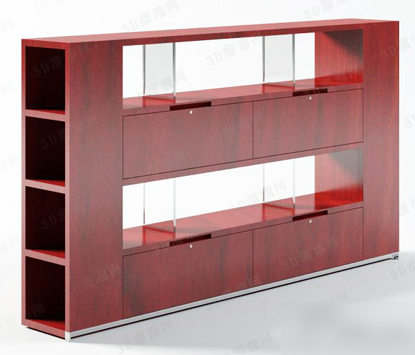 full height modern cabinet 3d model