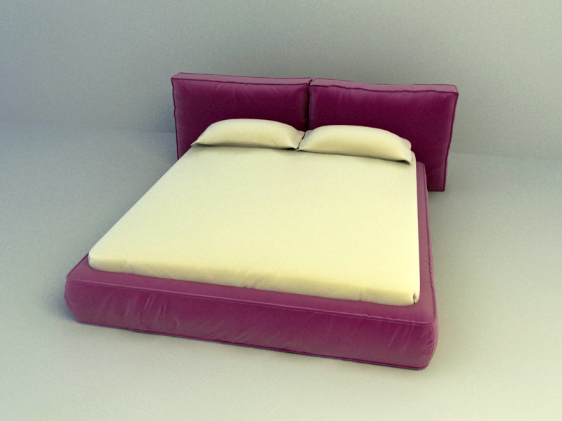 fully cushion Bed 3d model