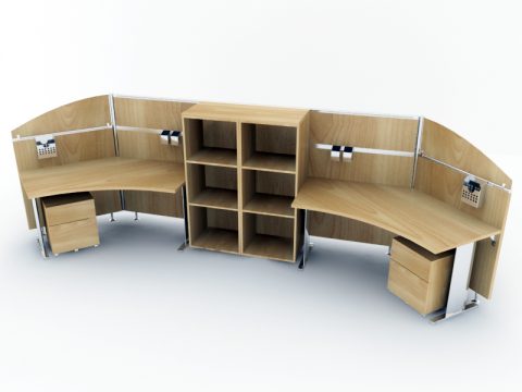 general office table set 3d model