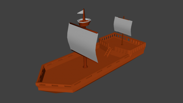 Lowpoly ship 3D model