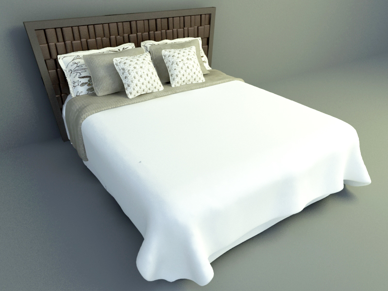 modern bed design 3d model