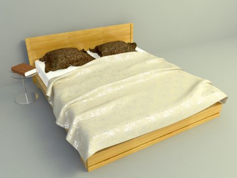 simple bed design 3ds max model