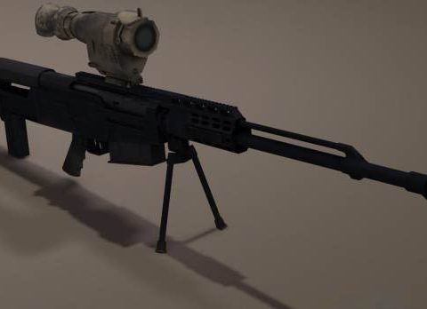 AS50 Sniper Rifle 3D model