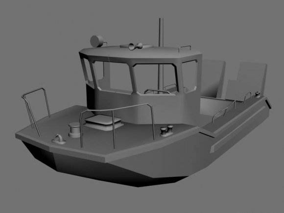 Boat unfinished 3D model