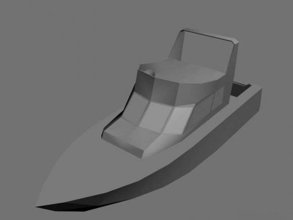 Boat unfinished 3D model