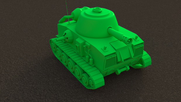 Cartoon-ish Tank 3D model