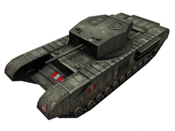 Churchill tank Mk IV A22 3D model