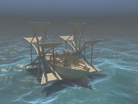 Da Vinci Paddle Boat 3D model