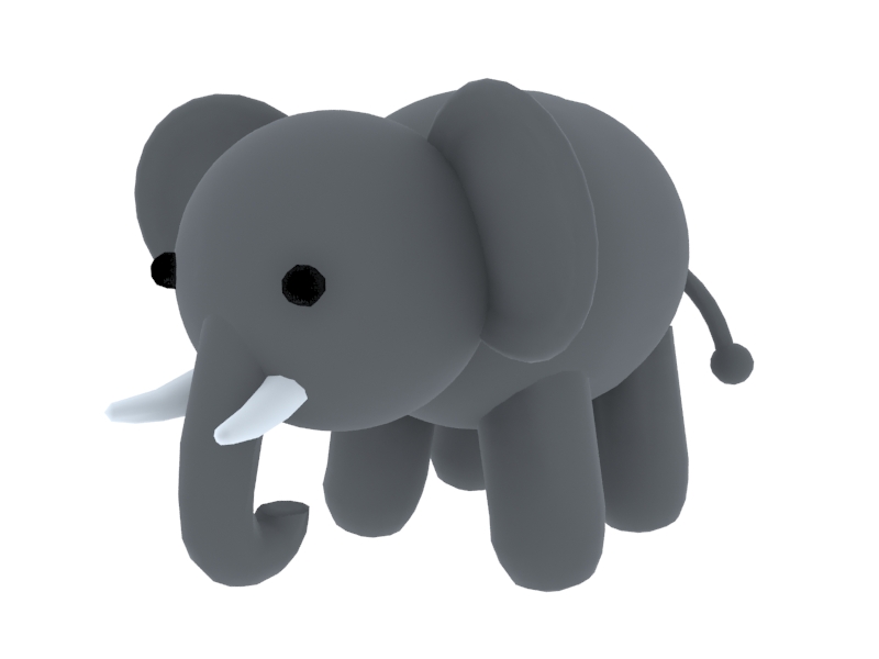 Doll Elephant 3d toy model