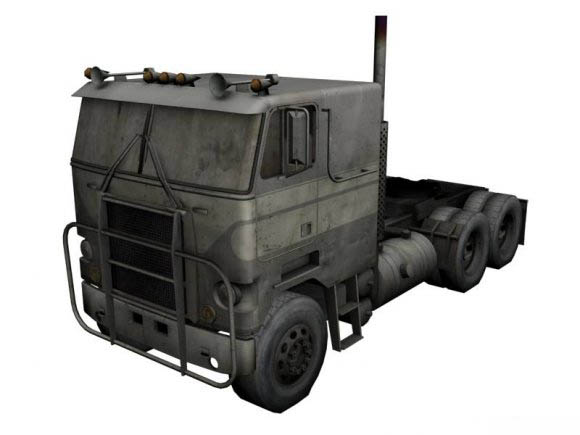 Flatnose Truck + wrecked 3D model