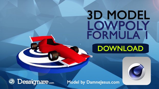 Formula 1 Lowpoly Racing car 3D model