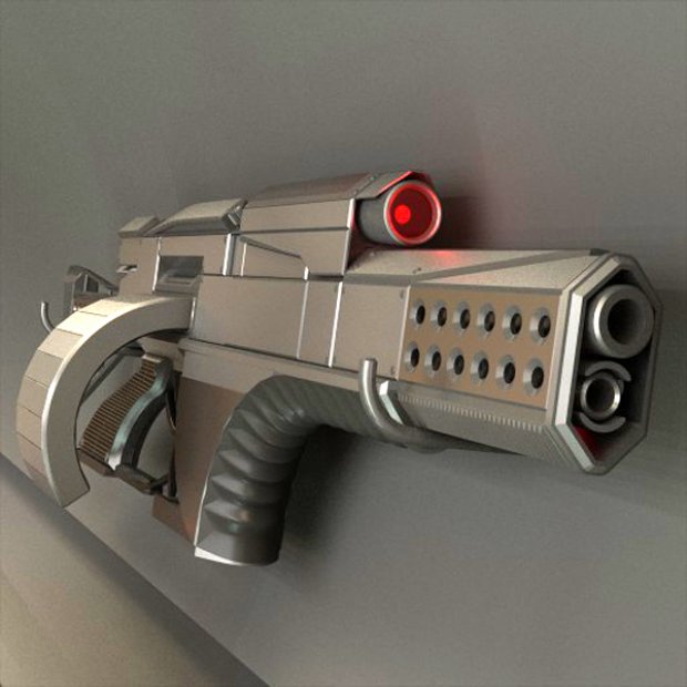 Futuristic Weapon Concept High-Poly 