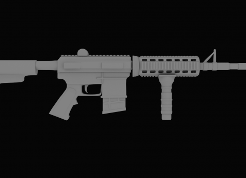 High Poly M4-Carbine 3D model