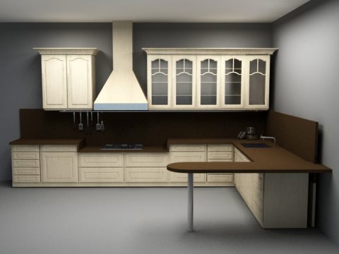 Kitchen Set 3d max model free