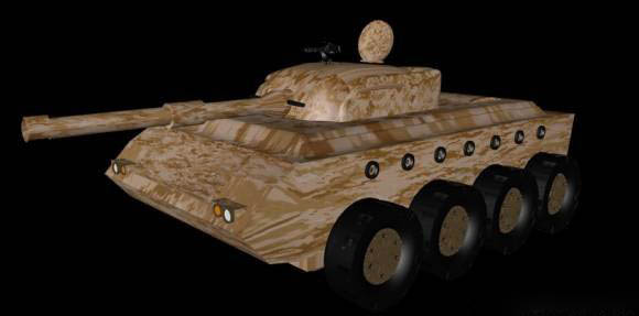 Light tank unfinished 3D model