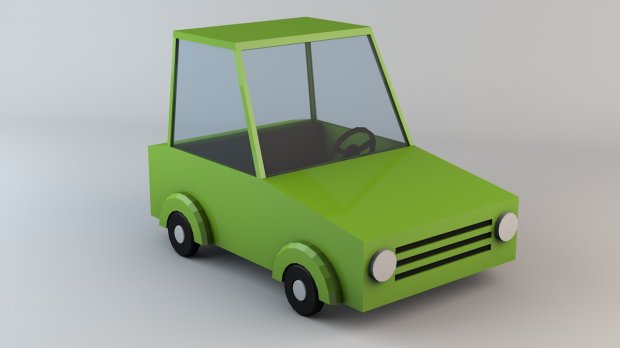 Low Poly Car 3D model