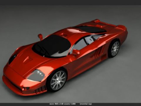 Low poly car 3D model