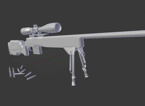 M40A3 Sniper rifle 3D model