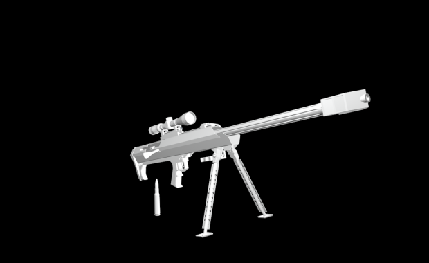 M99A1 50 Cal. Barrett Sniper Rifle 3D model