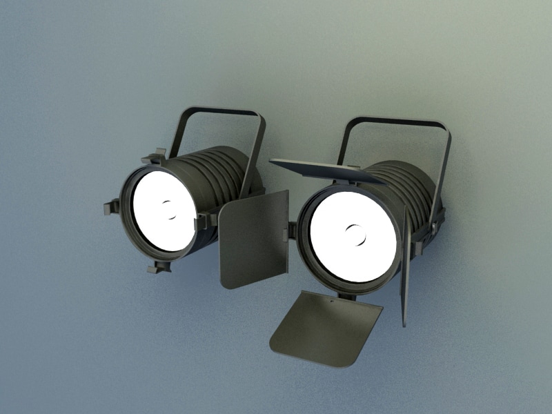 Moving head lights 3d max model