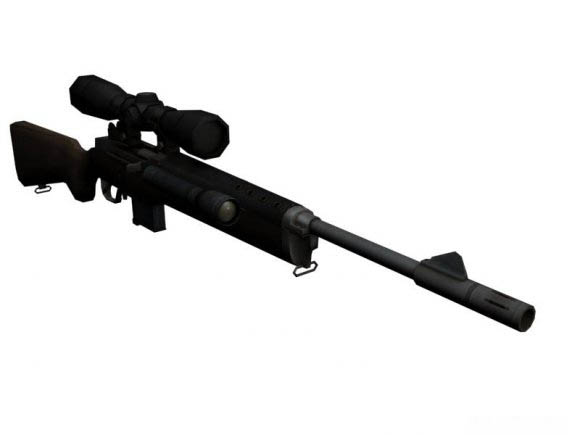 Sniper rifle mini14 3D model