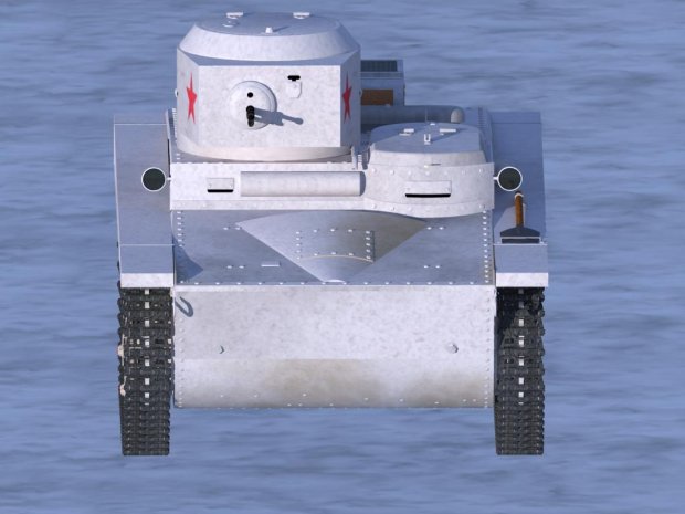 T37A amphibious light tank 